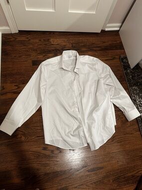 Calvin Klein men’s long sleeve dress shirt - crisp white